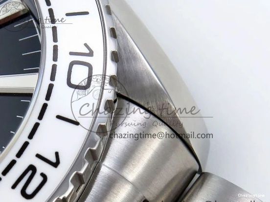 0105 Planet Ocean 600M ‘Tai Chi’ GMT 43.5mm VSF 1:1 Best Edition Black White Ceramic Bezel and Dial on SS Bracelet A8906 Super Clone Durable 7732